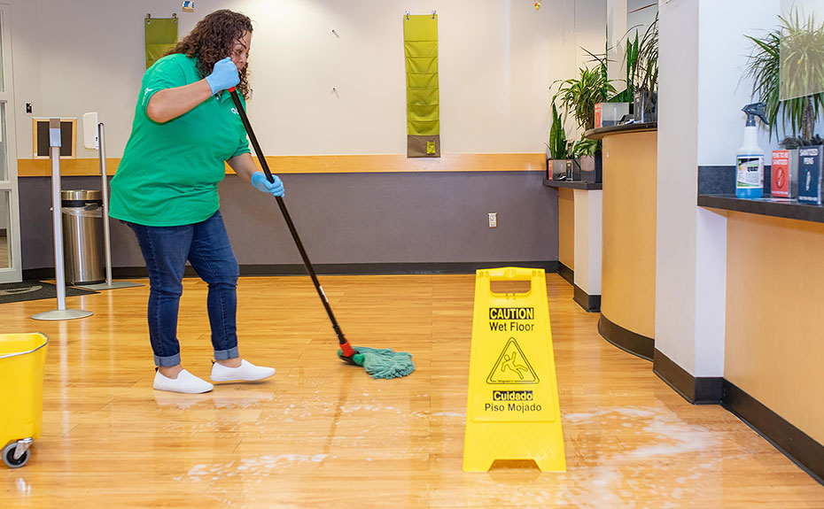 ABS cleaner mopping floors
